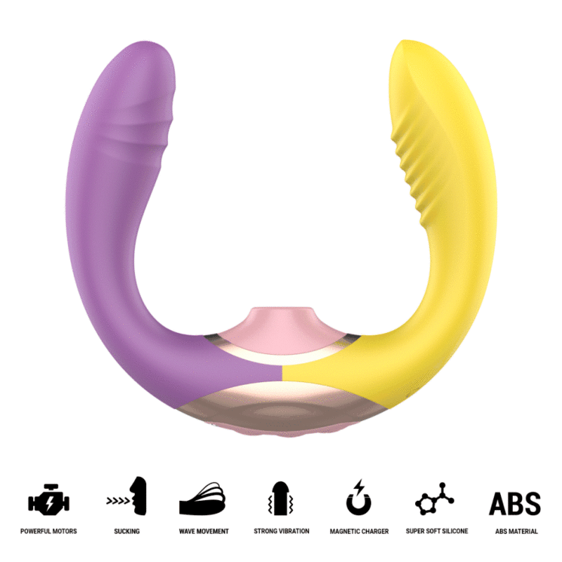 Vibratore INTENSE Willow con stimolazione ad aspirazione e vibrazione