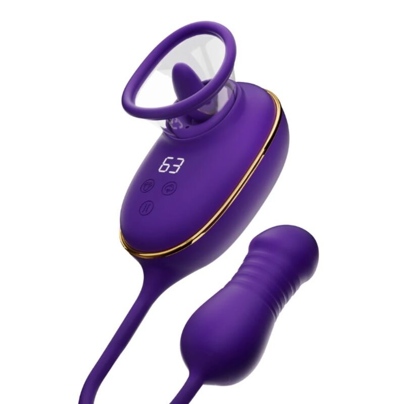 Stimolatore clitorideo She.E.O con movimento leccante e stimolatore anale integrato