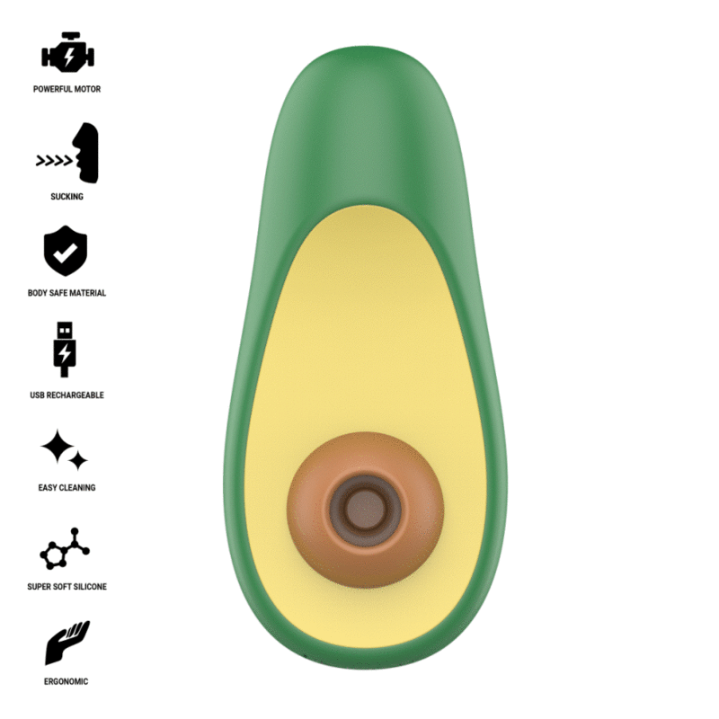 Stimolatore clitorideo INTENSE Waki a forma di avocado con stimolazione a suzione