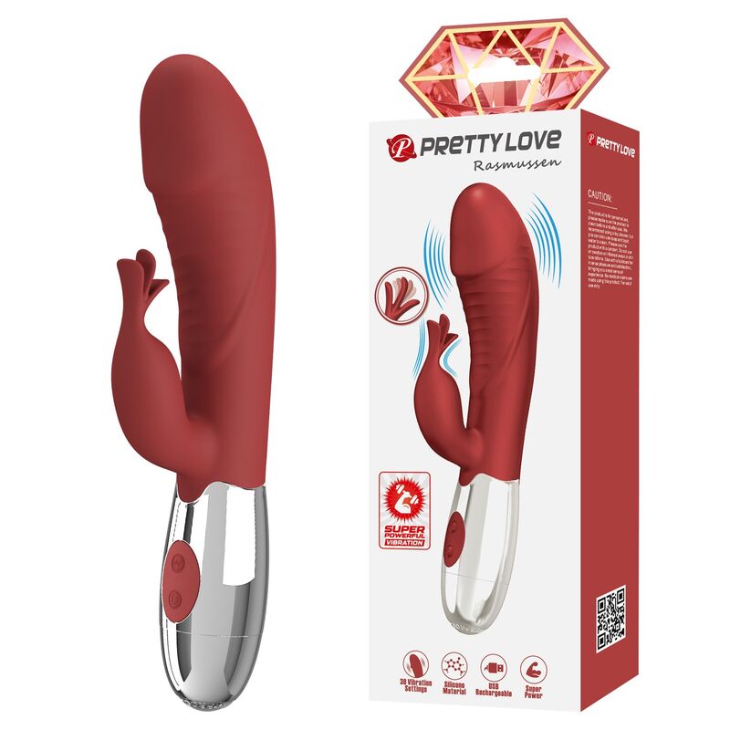 Pretty Love Rosewood vibratore rabbit con 30 funzioni