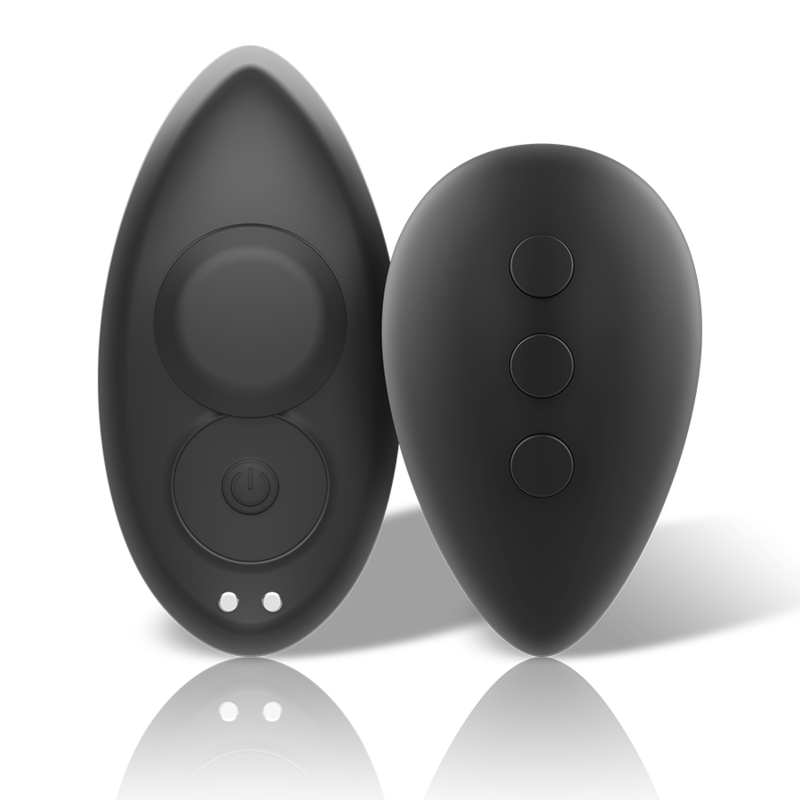 Vibratore per slip in silicone con telecomando per una stimolazione discreta del clitoride BLACKSILVER