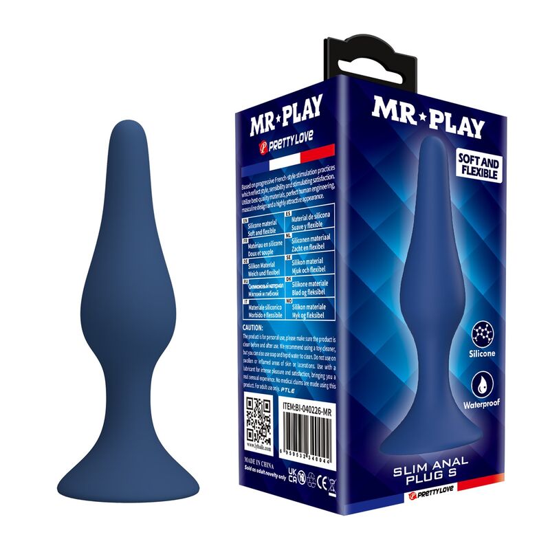 Plug anale MR PLAY Slim in silicone, taglia S