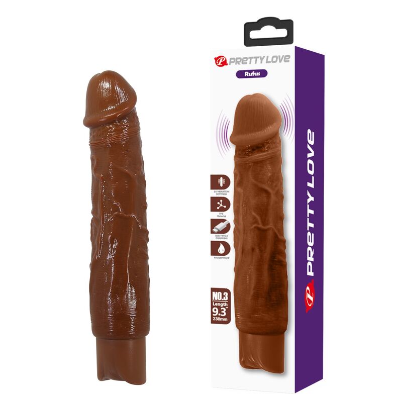 Vibratore realistico PRETTY LOVE Duke, 23,5 cm