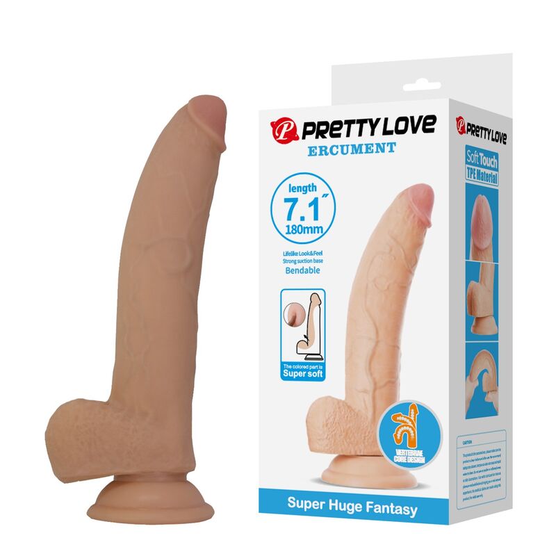 Dildo realistico Pretty Love Ellcument, 18 cm