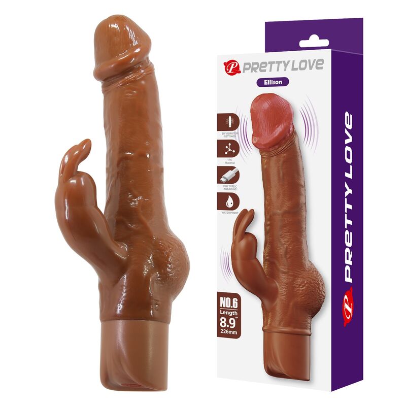 Vibratore rabbit PRETTY LOVE Ellison, marrone