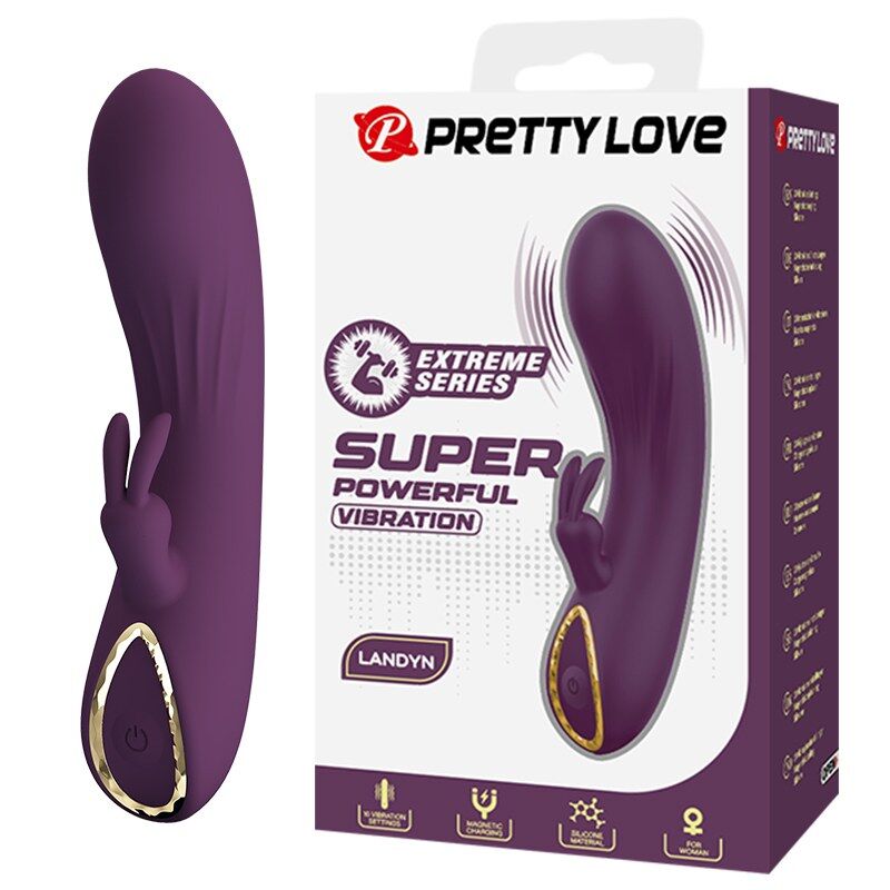 Pretty Love Landyn, vibratore rabbit ricaricabile, viola