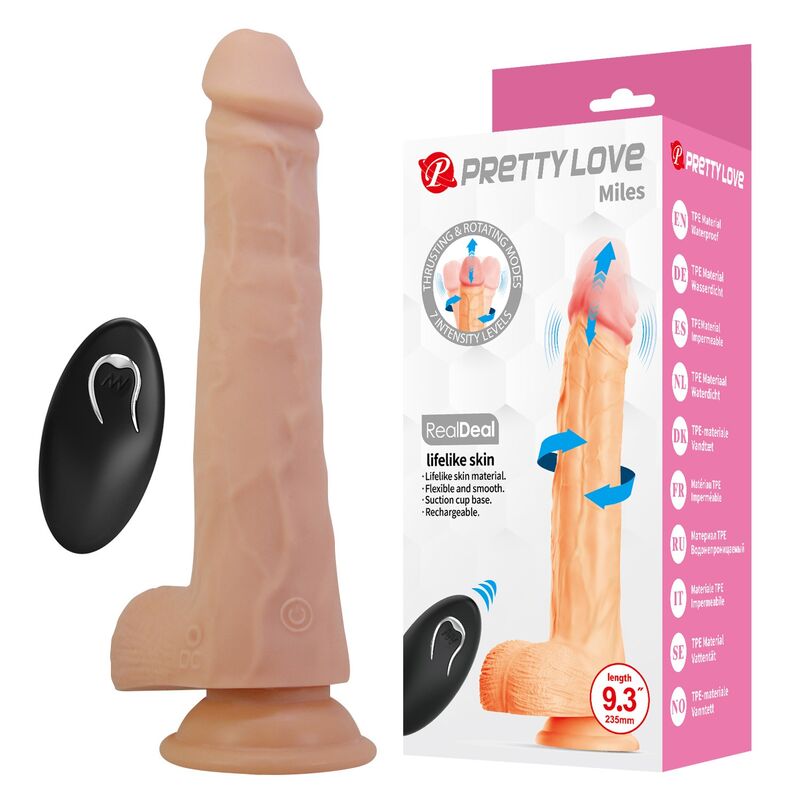 Vibratore Pretty Love Miles con funzione di spinta e rotazione