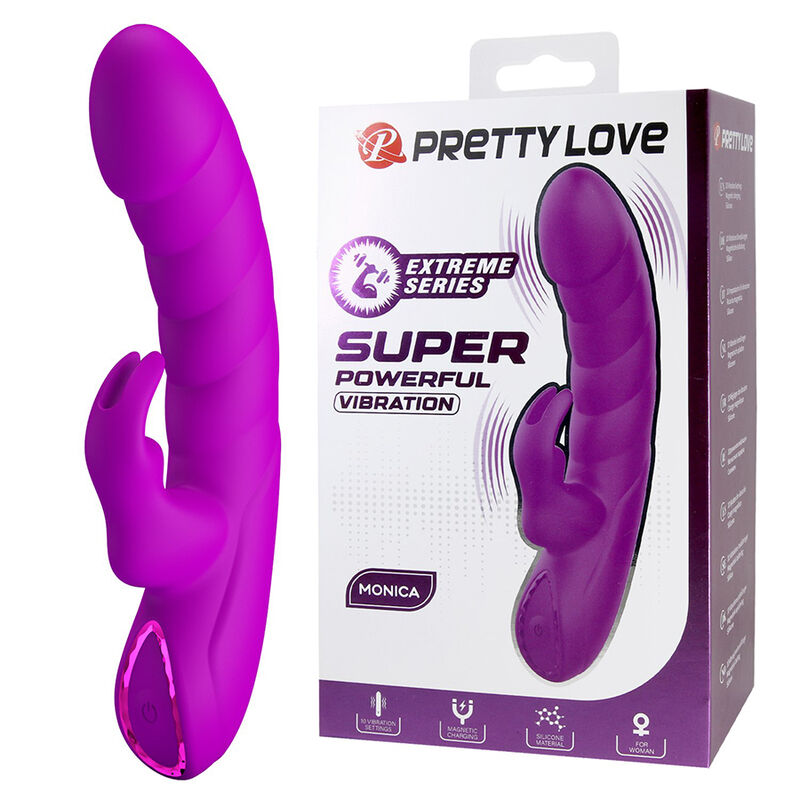 Pretty Love Monica vibratore rabbit con stimolazione del punto G e del clitoride