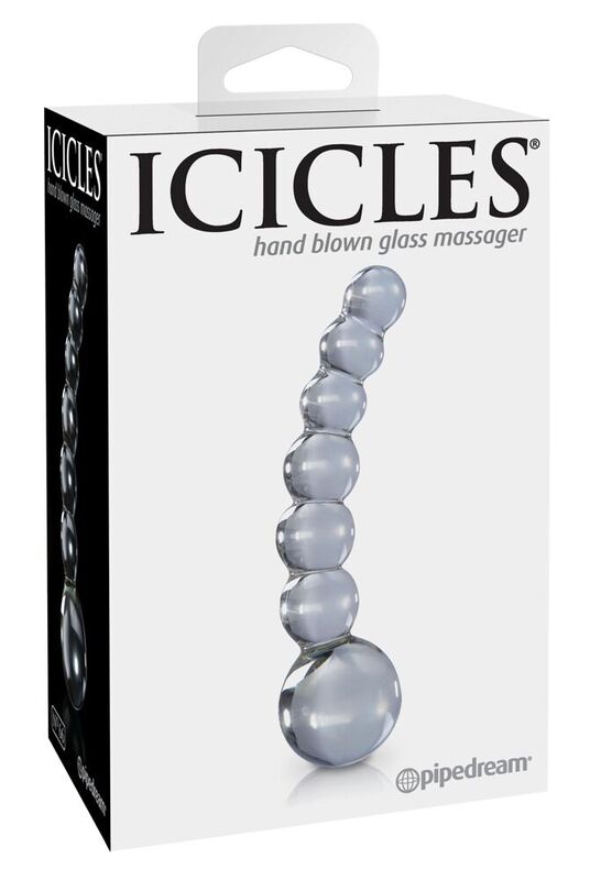 ICICLES N. 66 plug anale in vetro trasparente