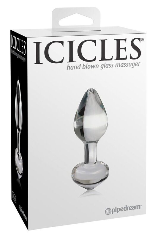 ICICLES N. 44 plug anale trasparente in vetro