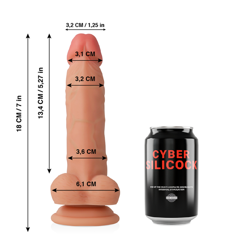 CYBER SILICOCK Connor dildo realistico con ventosa