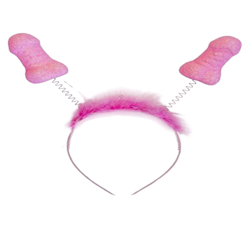 DIABLO PICANTE Cerchietti da festa con antenne rosa glitterate, 6 pezzi