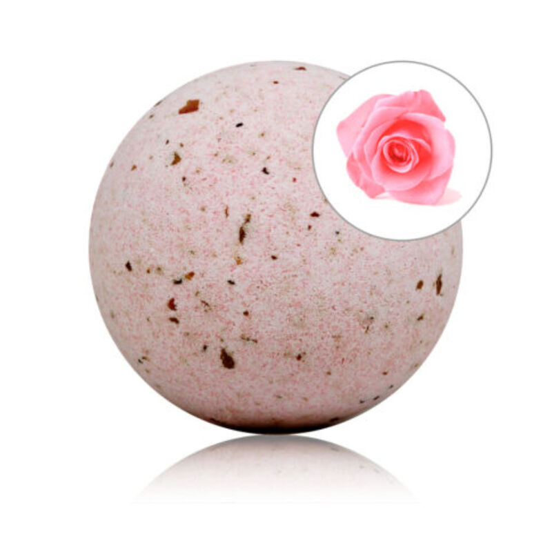 Bomba da bagno TALOKA al profumo di rosa con petali di rosa