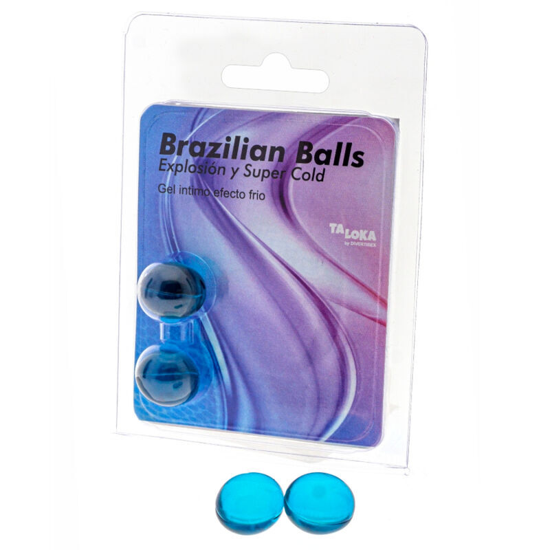 TALOKA Brazil Balls con lubrificante rinfrescante, 2 pezzi