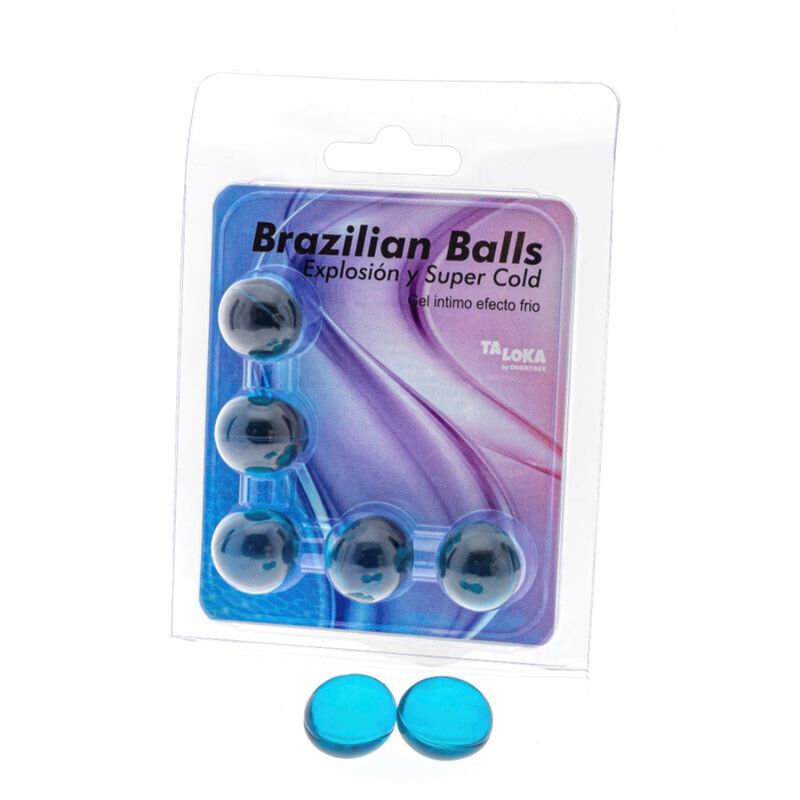 TALOKA Brazilian Balls con gel da massaggio rinfrescante, 5 pezzi