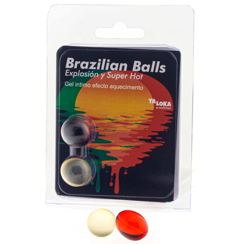 Sfere brasiliane TALOKA con olio da massaggio riscaldante, 2 pezzi