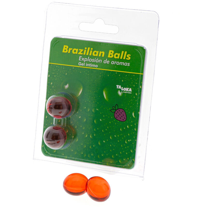 TALOKA Brazilian Balls, lubrificante alla fragola, 2 pezzi