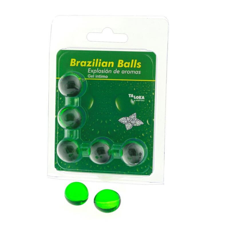 TALOKA Brazilian Balls al profumo di menta, lubrificante oleoso in sfere