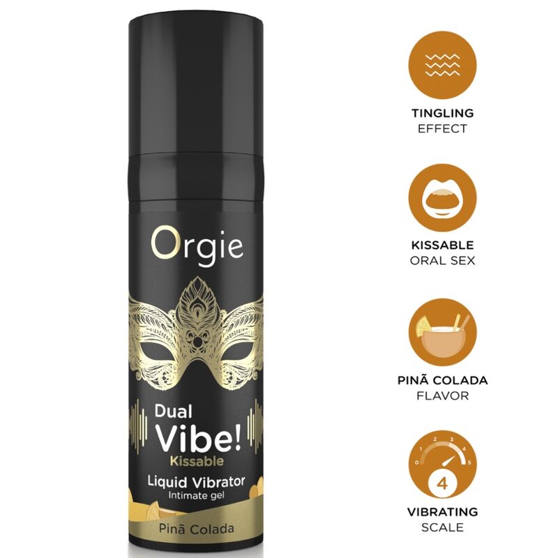 ORGIE Dual Vibe gel stimolante al gusto Piña Colada 15 ml