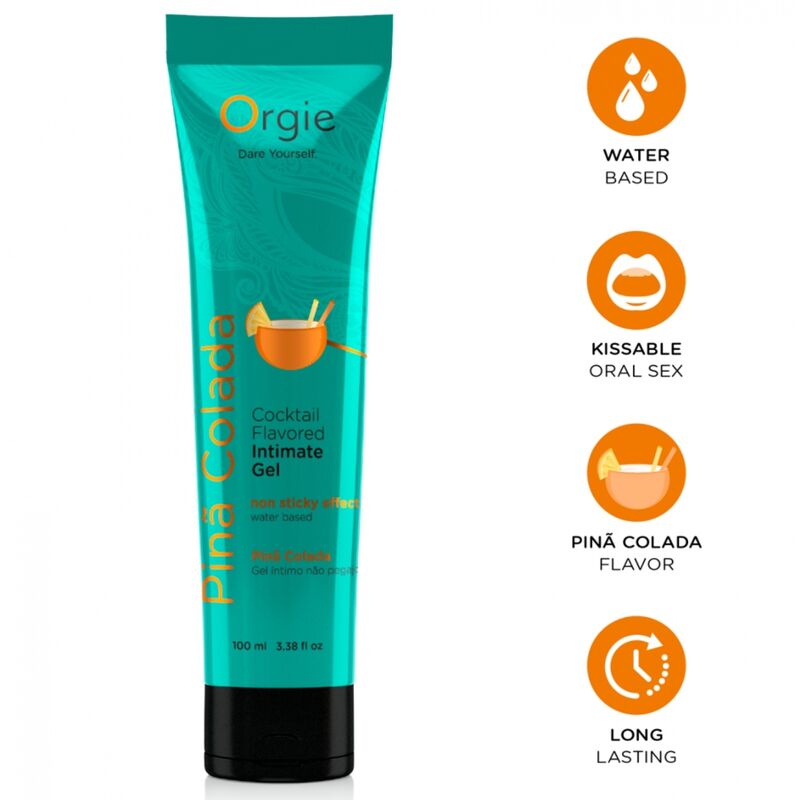 ORGIE gel lubrificante al gusto Piña Colada a base d’acqua, 100 ml