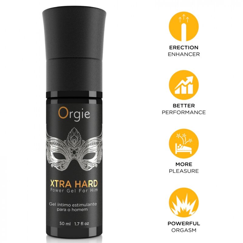 Gel stimolante ORGIE Xtra Hard per uomo, 50 ml