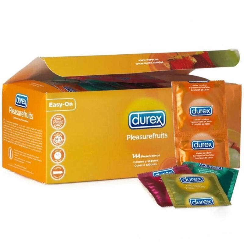 Preservativi aromatizzati Durex Pleasure Fruits, 144 pezzi
