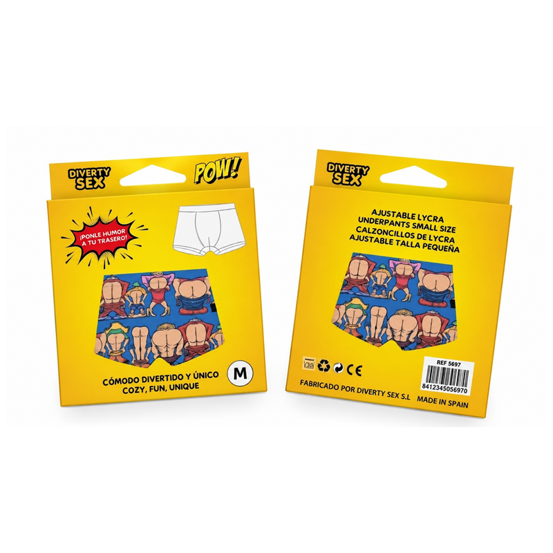 Diablo Picante boxer sexy con stampa di sederi