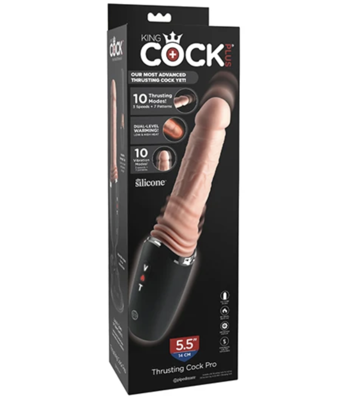 KING COCK PLUS Thrusting Cock Pro vibratore realistico con funzione di spinta