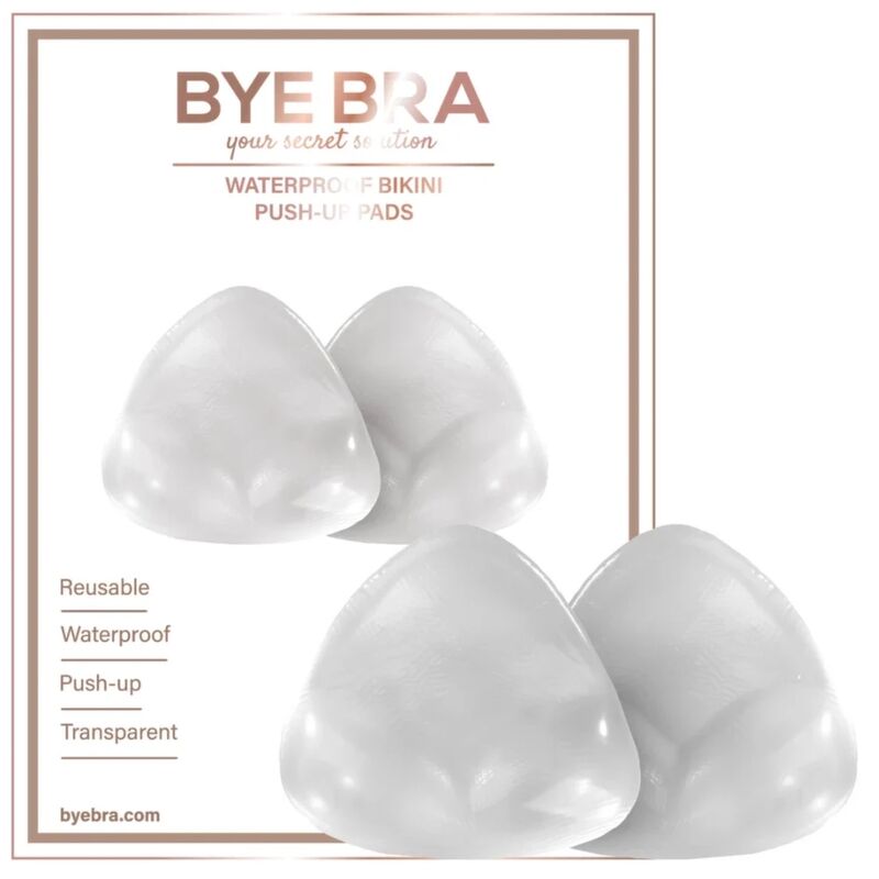 BYE BRA Waterproof Pads, imbottiture trasparenti push up per il bikini