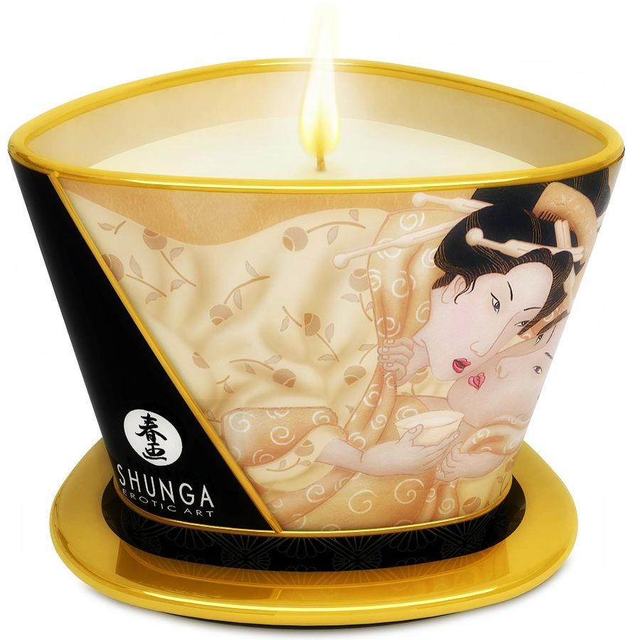Shunga Mini Caress by Candlelight candela da massaggio alla vaniglia, 170 ml