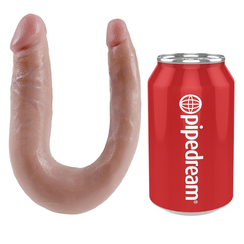 KING COCK U Shaped Small Double Trouble dildo doppio, 12,7 cm
