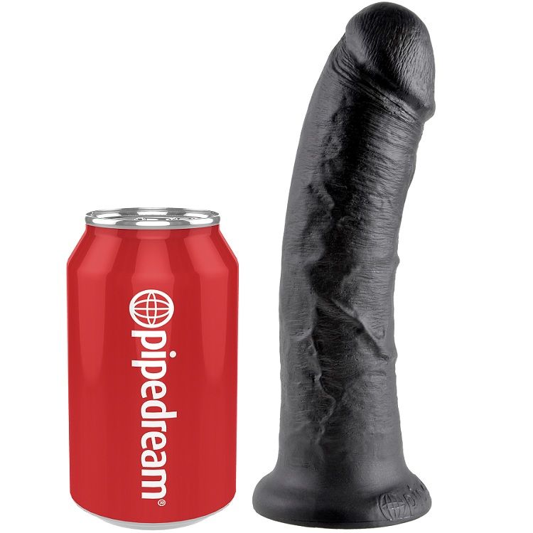 KING COCK dildo con ventosa, nero, 20,3 cm