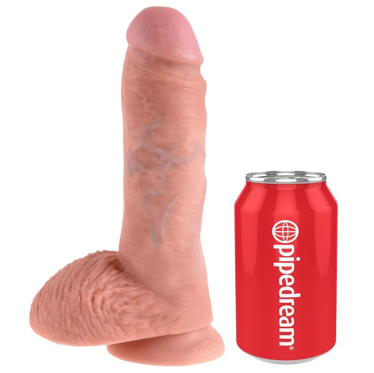 Dildo KING COCK con testicoli, 20,3 cm