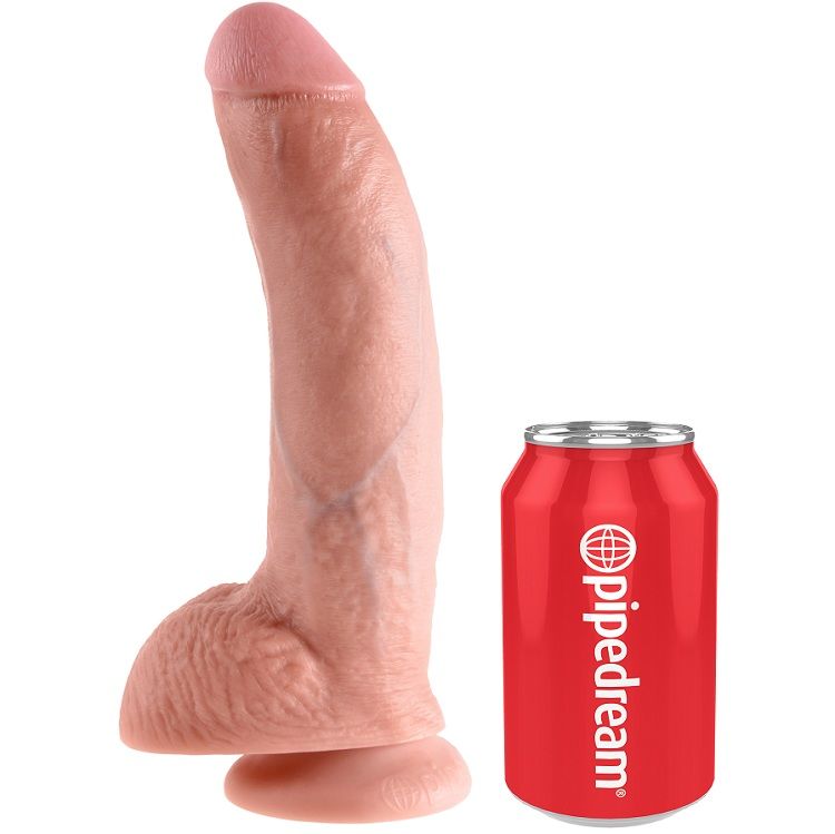 Dildo KING COCK con testicoli, 22,9 cm