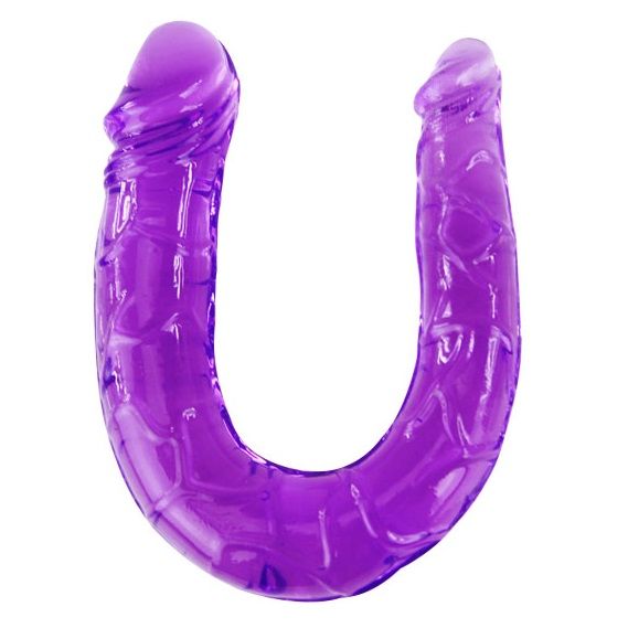 Dildo doppio in gel flessibile per penetrazione simultanea, 29 cm, BAILE