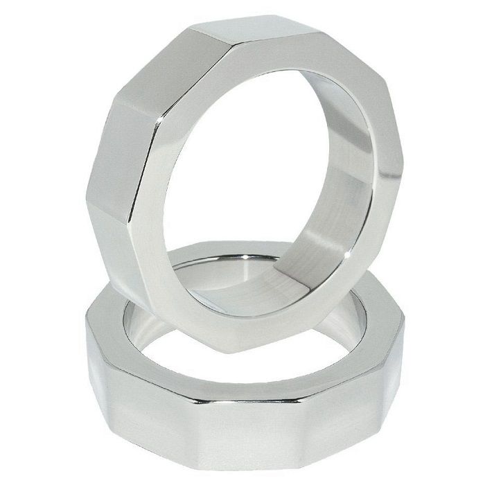 Anello fallico METAL HARD per pene e testicoli, 45 mm