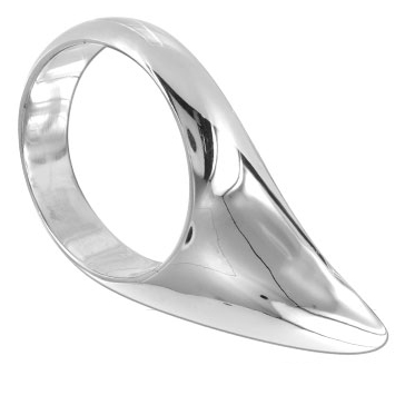 METAL HARD anello per pene senza vibrazione in acciaio, 5,5 cm