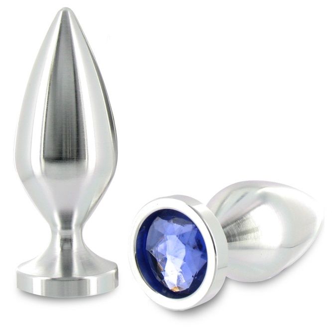 Plug anale METAL HARD in alluminio con dettaglio in cristallo