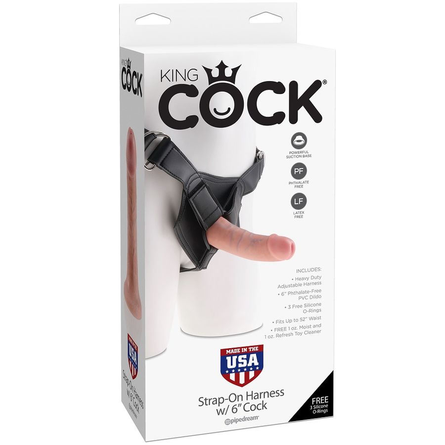 Set strap on KING COCK con fallo da 15,20 cm