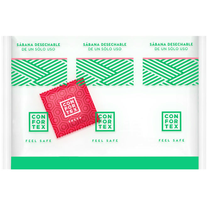 CONFORTEX Lenzuolo monouso con preservativo alla fragola