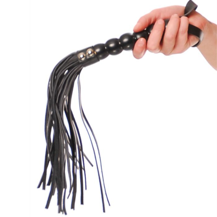 Frustino Cat o’-Nine Tails Fetish Fantasy Series con impugnatura in perline di legno
