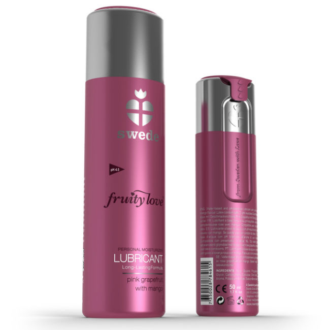 Swede Fruity Love lubrificante aromatizzato al pompelmo rosa e mango, 50 ml