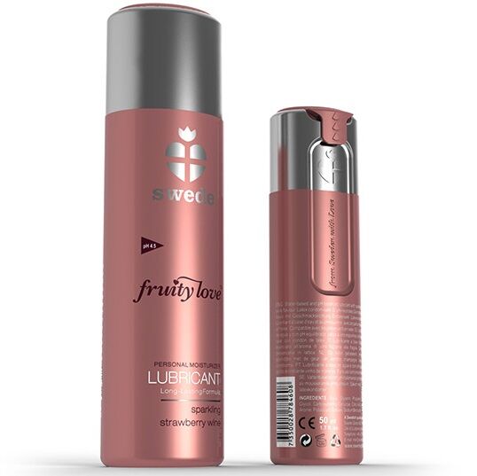 Swede Fruity Love lubrificante al gusto di vino frizzante alla fragola, 100 ml