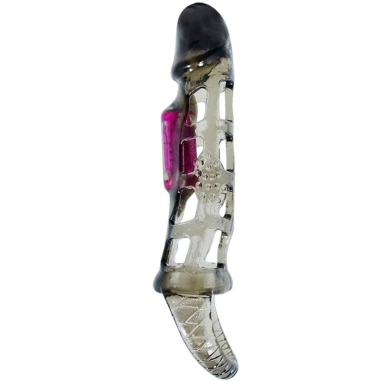 Guaina per pene BAILE FOR HIM con vibrazione e fascia per testicoli, 13,5 cm