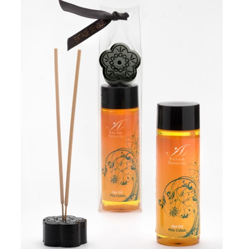 Olio da massaggio Extase Sensual Piña Colada con effetto riscaldante, 100 ml