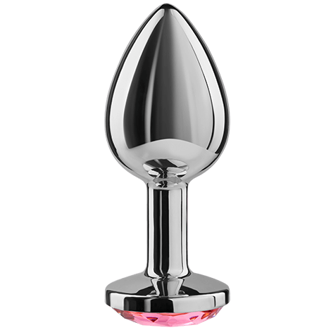 Plug anale SECRETPLAY in alluminio e vetro, fucsia, 8 cm