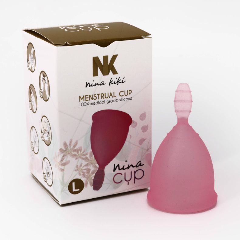 Coppetta mestruale in silicone riutilizzabile, taglia L, comfort fino a 12 ore NINA KIKÍ