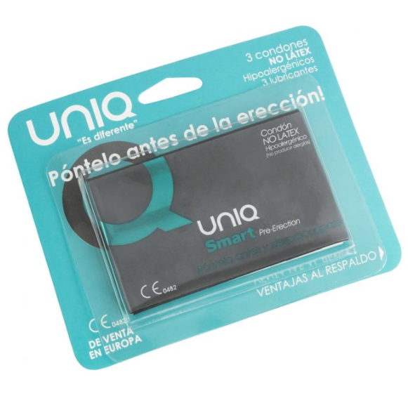 Preservativi UNIQ Smart senza lattice, 3 pezzi