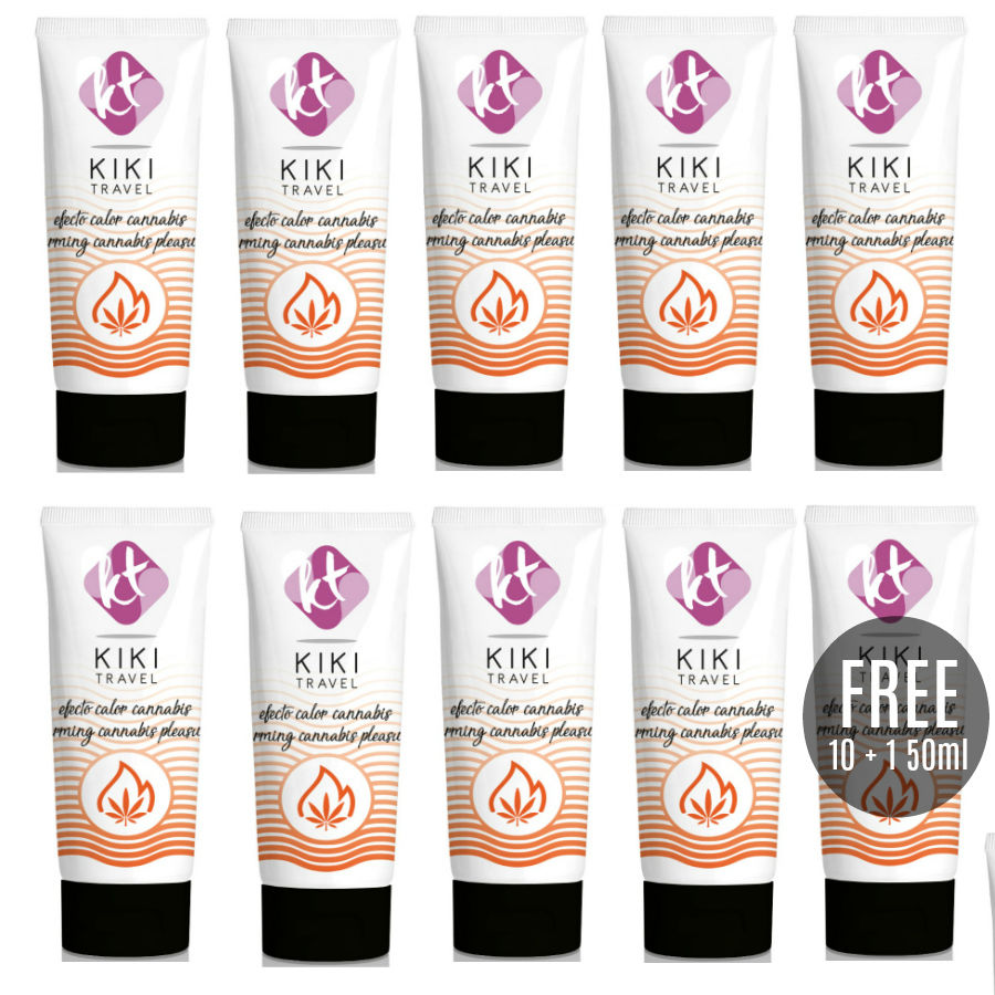 Gel lubrificante riscaldante al cannabis 50 ml, vegano con aloe per una cura delicata KIKÍ TRAVEL