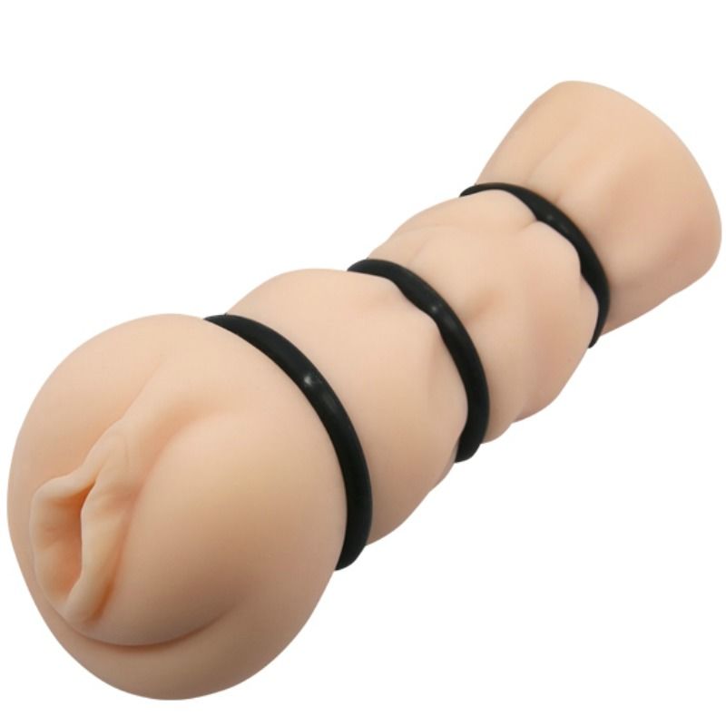 Masturbatore vaginale con anelli in silicone regolabili per una sensazione realistica CRAZY BULL